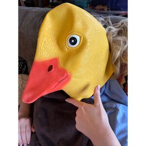 Rubber Duck Mask Yellow Costume Prop Novelty Halloween‎ Cosplay Accessory